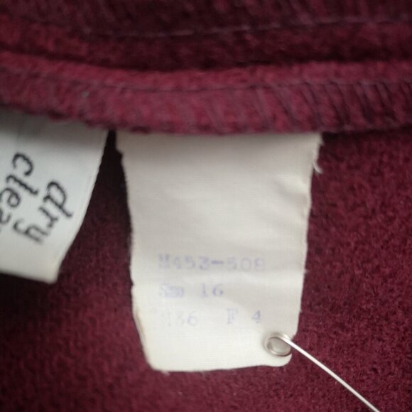 Pendleton Woolen Mills Ladies Size 16 100% Virgin Wool Burgundy Vintage Blazer - Picture 4 of 9